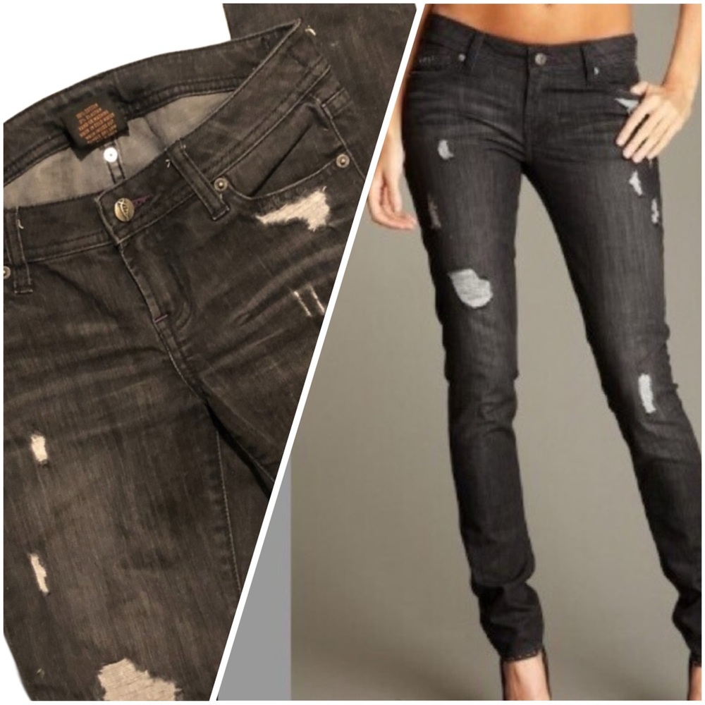 Distressed Genetic Denim Skinny Jeans
